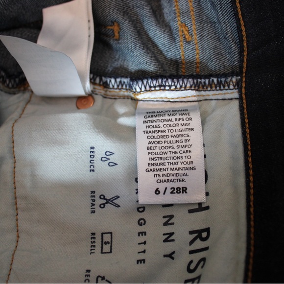 Lucky Brand Women's High Rise Dark Blue Jeans - Picture 6 of 6